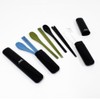 Edge Chopsticks & Case Spoon Combination Set, Blue 73341