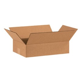 Aviditi 15104 Flat Corrugated Cardboard Box 15" L x 10" W x 4" H, Kraft, For Shipping, Packing and Moving (Pack of 25)