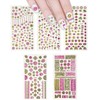 ALLYDREW 450+ Nail Stickers Pink & Gold Foil Nail Stickers