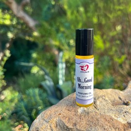 Love from Santa Barbara Oh...Good Morning Perfume Oil | .03 oz/10 ml Roll On Bottle with Organic Jojoba Oil | Made in Santa Barbara California (Oh...Good Morning)