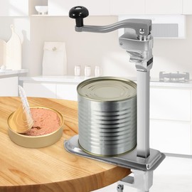 Commercial Can Opener, for #10 Cans, Heavy Duty Manual Table Can Opener with Plated Steel Base for Restaurant Food Store Hotel Bar Home up to 11 Inch
