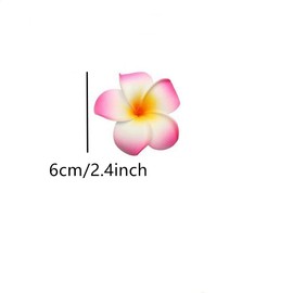 Hawaiian Plumeria Flower Hairpins Hair Clip, 12PCS Bohemia Foam Flower Hair Clips, Hawaii Hair Clips For Bridal Wedding Party Beach Holiday(Rose Red)