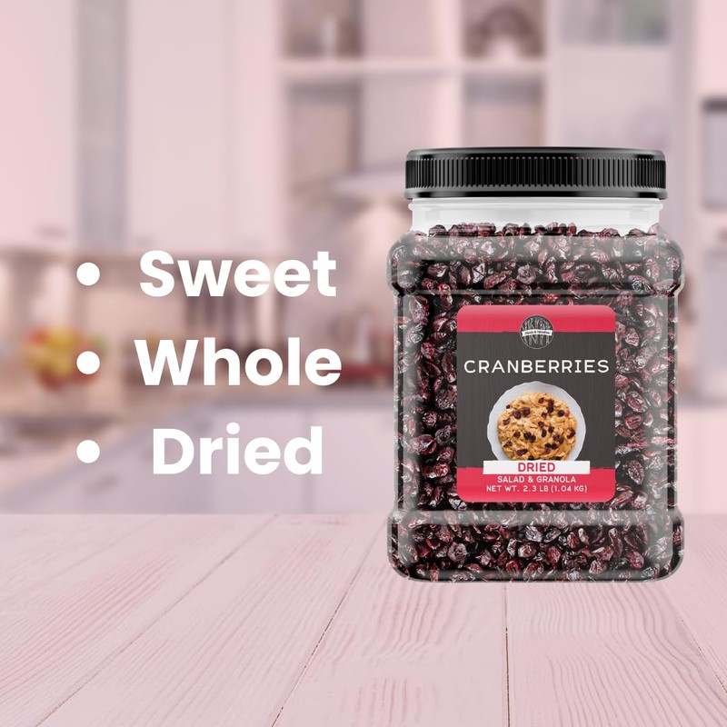 Birch & Meadow Dried Cranberries, 2.3 lb, Sweetened, Salad &
