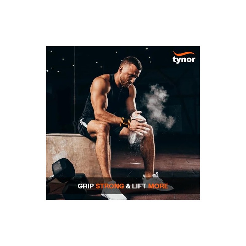 TYNOR Wrist Wraps for Weightlifting with Heavy Duty Thumb Loop