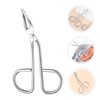 SAFIGLE 2PCS Stainless Steel Eyebrow Tweezers Angled and Scissor Handle