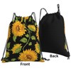 Richugui Black Drawstring Bags Sunflower Drawstring Backpack Sports Gym Bag