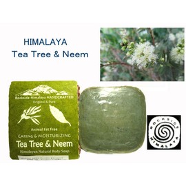 Ayurvedic Rockside Himalayan Tea Tree & Neem Soap 3.5 oz (100 g) TEA TREE & NEEM SOAP