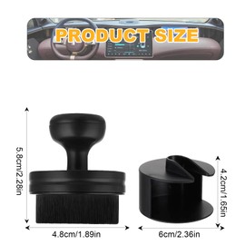 Solihigh Auto Tyre Cleaning Brush Tyre Dressing Applicator High Density Bristles Durable Reusable Tool for Car Tire Shine Brush Wheel Interior Detailing Dashboard Trim Seats(Black)