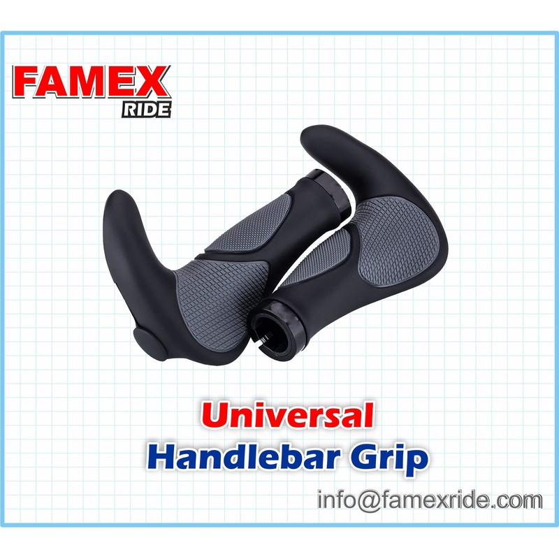 FAMEX RIDE® Ergonomic Ergo Bar End Handlebar Grip Bike Soft
