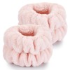 Dorbetar Microfiber Face Wash Wristbands Pale Pink for Women Kids