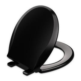 Toilet Seat Rround 16.5inch Soft Close， Toilet Lid Round PP Material Safe & Easy Clean & Quick Installation, Sturdy Accessories Never Loosen， 2 Years Support, Black…
