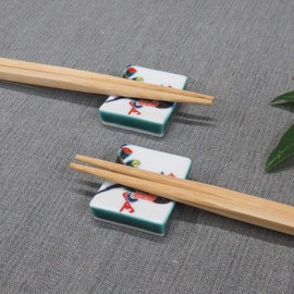 Chopsticks Rest Stylish Kutani Ware Pair Chopsticks Rest Set, Phoenix Pottery, Cutlery Rest, Made in Japan