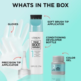 L’Oreal Paris Magic Root Rescue 10 Minute Root Hair Coloring Kit, Permanent Hair Color with Quick Precision Applicator, 100 percent Gray Coverage, 9 Light Blonde, 1 kit (Packaging May Vary)