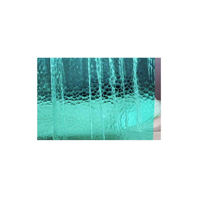 Adwaita 3D Watercube Shower Curtain Liner,No Odors, Eco Friendly (Teal)