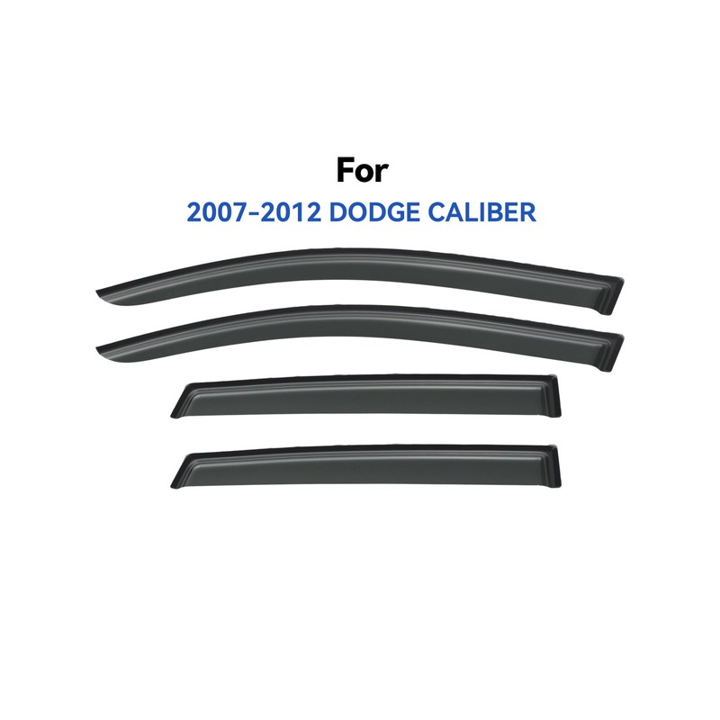 Window Visors Rain Guards for 2007-2012 Dodge Caliber, Out-Channel Window