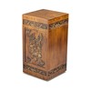 ARRAWIS Hand-Engraved Wooden Urns for Human Ashes Adult - Hummingbird