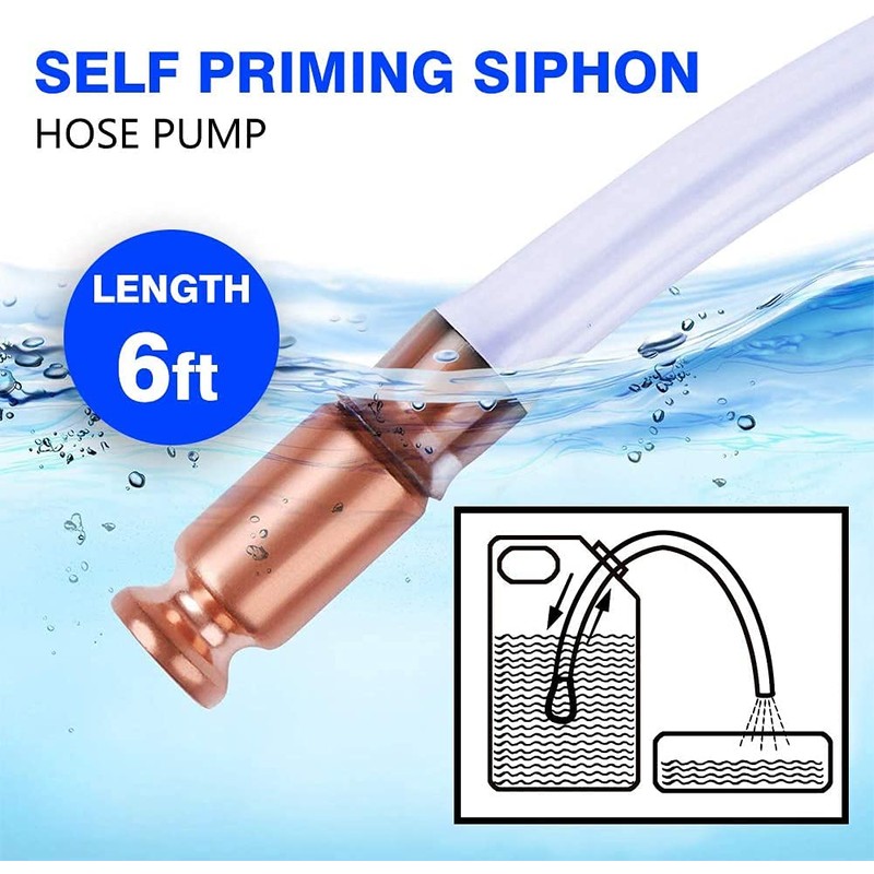 nutmanel Syphon Tube Fuel Siphon for Gas/Water/Gasoline/Fuel Shaker Siphon Self