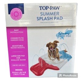 Top Paw Dog Splash Pad Summer Adjustable Water Large Popsicle Spring