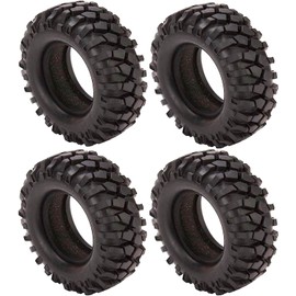 96mm RC Off Road Climbing Car Tires,WONFAST 4PCS RC Crawler Rubber Tires 1.9 inch Wheels Tyres Set for 1:10 RC Rock Crawler Car for Axial SCX10 D90 TF2 MST Tamiya TRX-4 Parts