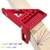 3D Multi-Angle Measuring Square Ruler, Aluminium Alloy 45°/90° Miter Triangle