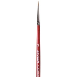 da Vinci Watercolor Series 5580 CosmoTop Spin Paint Brush, Round Synthetic with Red Handle, Size 2/0 (5580-00)