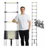 Bowoshen 5m Escalera Telescópica De Acero Inoxidable Soporta 180 Kg