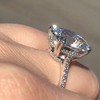 hsiyyecg Classic 3ct Oval Cut Cubic Zirconia CZ Engagement Ring,