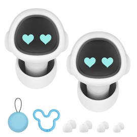 Kids Ear Plugs(6-12 yrs),Noise Cancelling Earplugs for Kids/Adult with Small Ears, Silicone Noise Reduction Ear Plugs for Concerts/Socializing/Airplane/School/Focus,Robot Design,Grey