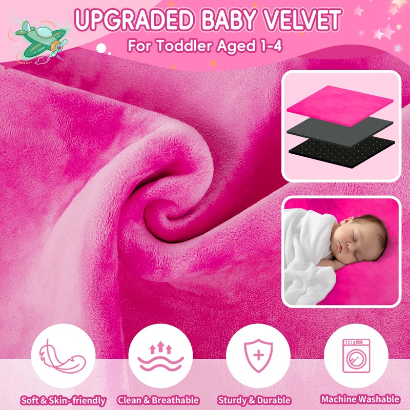 Gocozy Toddler Airplane Bed, Travel Essentials for Kids, Soft Toddler