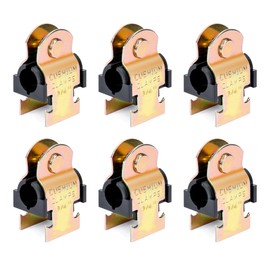 LBG Products 6 Pack Rubber Cushion Strut Clamp,3/4" OD Pipe Strut Clamps for Mounting Copper Piping,PEX Pipe,CVPC Tubing,Heat Resistant Mount Strut Clamp,Easy Installation with Bolts and Nuts