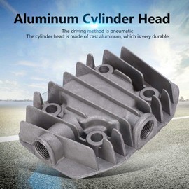 Air Compressor Cylinder Head, Pneumatic Drive Cylinder Head Compressor Head Accessories Cast Aluminium Drive Mode 2.5/3P Cylinder Cooling Cover Double Cylinder Cover Cylinder Replacement Part 2 Pieces