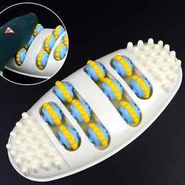 Foot acupressure, acupressure massage, foot rolling, plantar fascia fatigue relief, foot sole stimulation health care