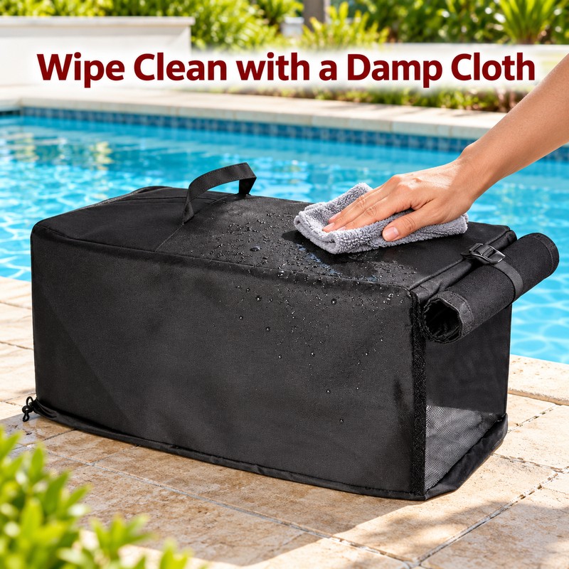 600D Oxford Pool Pump Winter Cover, Waterproof UV-Resistant Equipment Cover