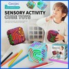 3D Sensory Activity Board,Silicone Cube Fidget Toy for Anxiety,Calming,ADHD,Stress &