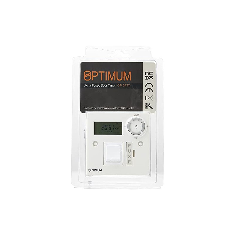 Optimum 7 Day Fused spur Timer, White, One Size