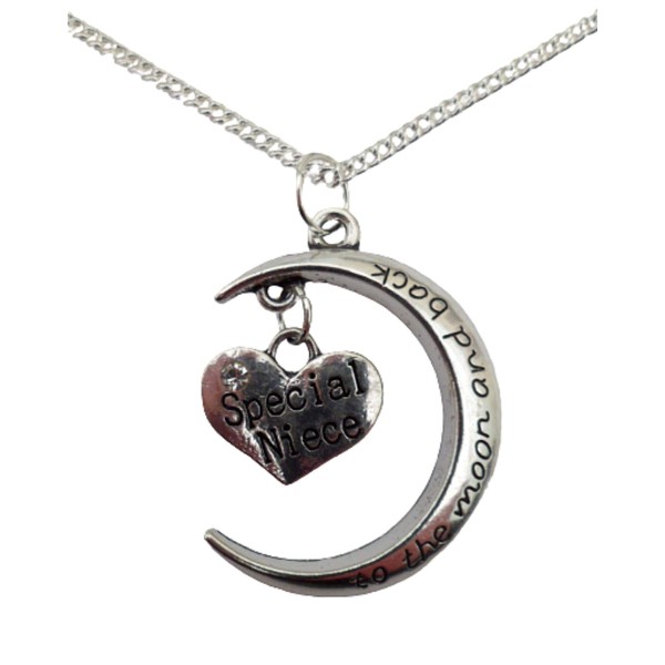 Silver Plated Necklace to the Moon and Back Pendant Special