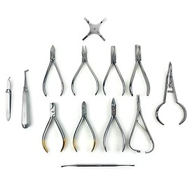 DEXA DENTAL Set of Orthodontic Instruments of 13 Pieces Tool Set - Stainless Steel - Boone Gauge