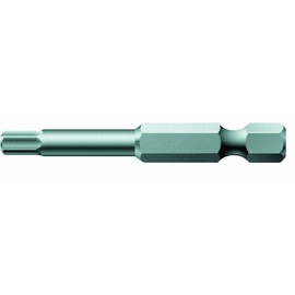 WERA 135099 Hexagon Driver Bit for Hex Socket Screws, Insertion 0.25 inches (6.35 mm), Blade Size: 1/4 HEX, Total Length: 2.0 inches (50 mm)