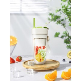 Portable Blender, 12oz Smoothie Blender Cup with 4000ml rechargeable Battery, 10 Blades, Crushable Ice, Suitable for Shakes and Smoothies, Suitable for Travel, Sports, Camping and Fitness