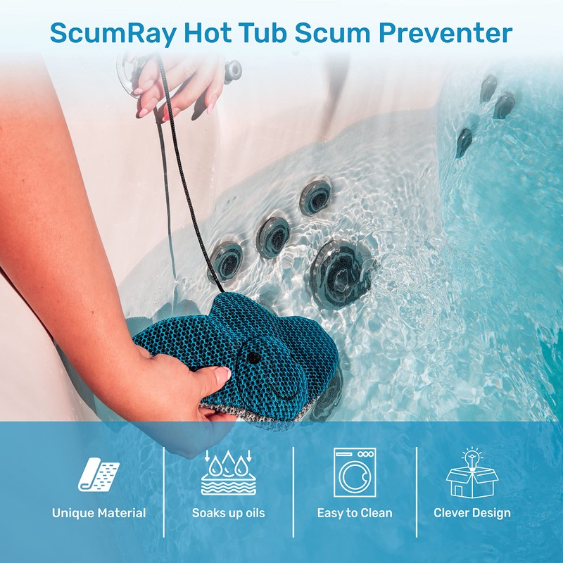 ScumRay Twin Pack Hot Tub Scum Absorber - Reusable Spa