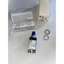 ALLEN BRADLEY AB 800T-PSH16B Ser T N318B  BLUE PILOT LIGHT led 120 VOLTS New
