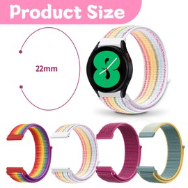 JSTHHTT Pack of 4 Quick Release Bracelets, Fabric Breathable Woven Adjustable Replacement Strap, Nylon, No Gemstone