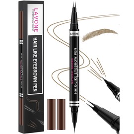 Eyebrow Pencil, 2-in-1 Waterproof Eyebrow Pen, with 2 Tip Microblading Eyebrow Pencil and Ultra-Precise Brow Pencil, with Eyebrow Brush, Eyebrow Pencils for Women, Natural Hair-Like Browsg-Dark Blonde