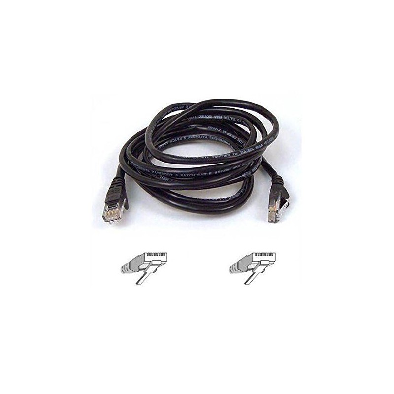 Belkin A3L791-25-BLK Cat-5e Patch Cable (Black, 25 Feet)
