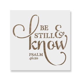 Be Still Know Stencil Template for Walls and Crafts - Reusable Stencils for Painting in Small & Large Sizes