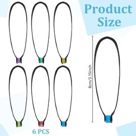 WEBEEDY 6 Pcs Fly Fishing Tippet Spool Rings Elastic Fishing Wire Loop Leader Tackle Tool Replacement Lightweight Fly Tying Tools for Outdoor Activities Attachments (8cm Long)