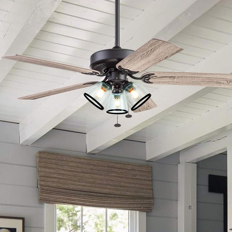 6 Pack Ceiling Fans Glass Shade Covers, Clear Glass Shade