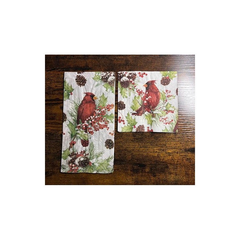 IHR Ideal Home Range Christmas Dinner Napkins Disposable 3-Ply Paper