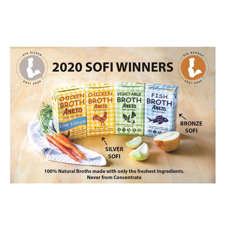 Aneto 100% Natural Chicken Broth, 33.83 Ounce (1 Pack)