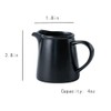 RockTrend Black Mini Simple Ceramic Coffee Milk Creamer Pitcher with